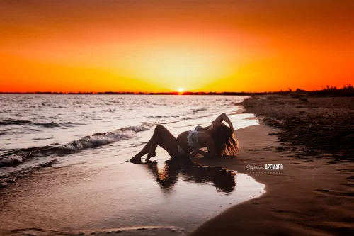 Séance grossesse plage coucher soleil Espiguette Montpellier Séance photo grossesse plage coucher de soleil Espiguette — Stéphanie Azémard photographe maternité Montpellier